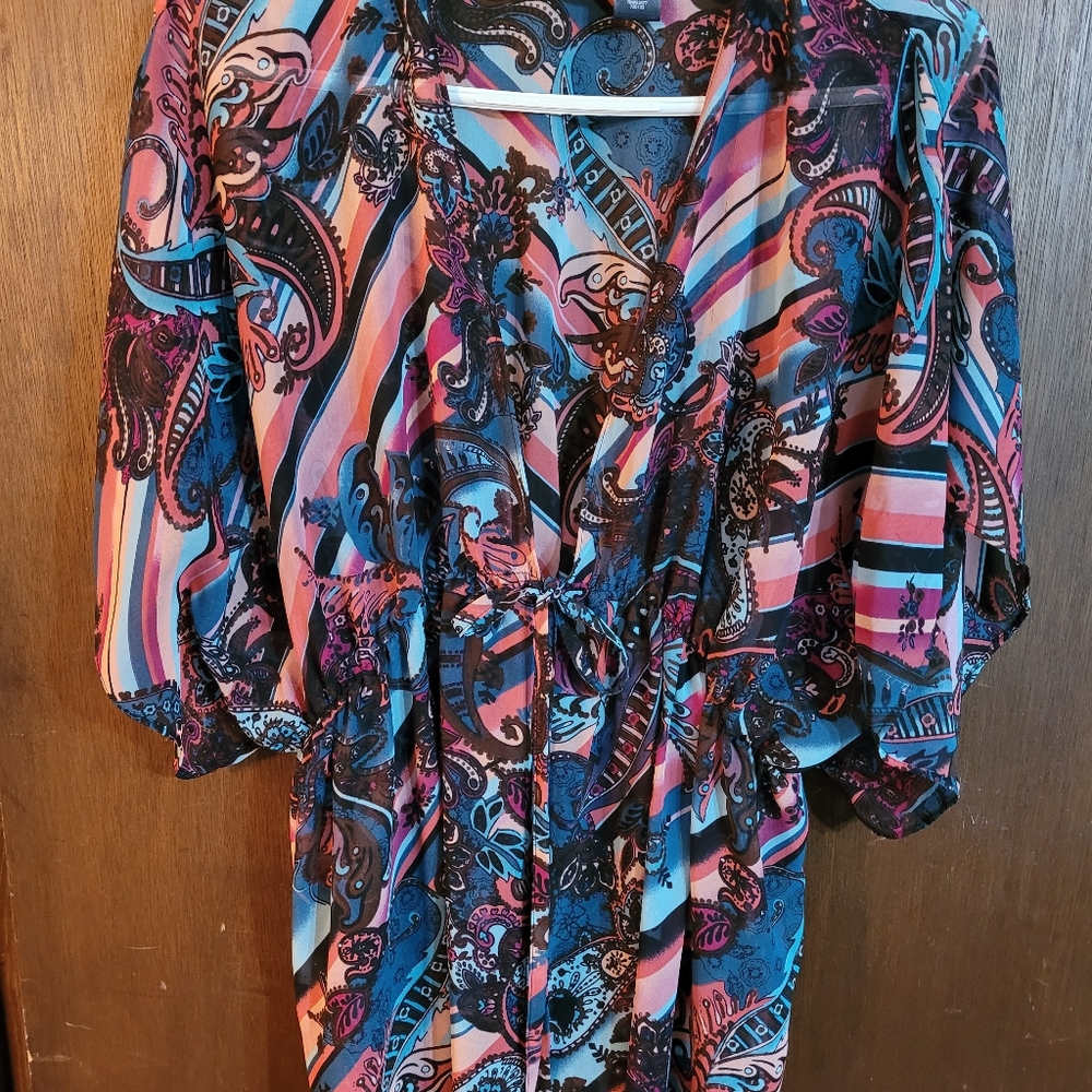 Sheer colorful top